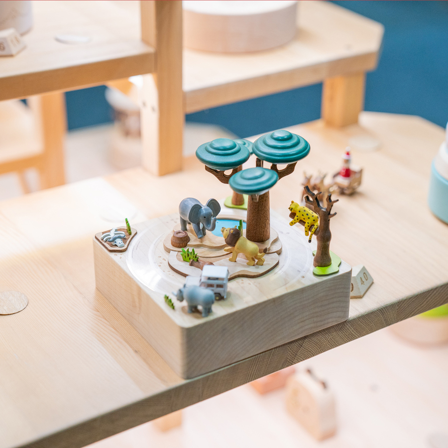 African Safari - City Wooden Music Box
