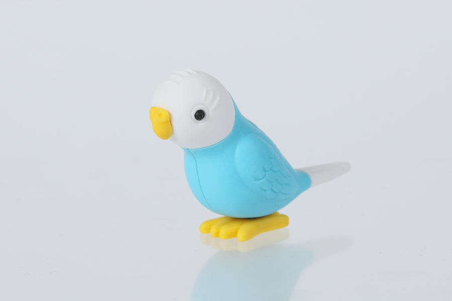 Parakeet Erasers - Blue (50 pcs/bag)