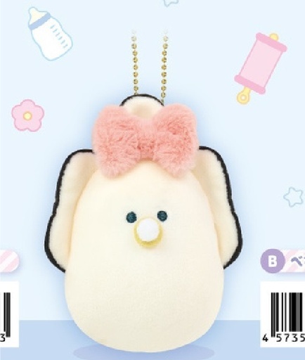 [4573553079510] Oyster "Baby Namagaki" With Ribbon Plushie Keychain (12cm)
