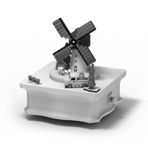 [1064510] Windmill Farm [DEMO] - Exclusive Music Round & Round Music Box