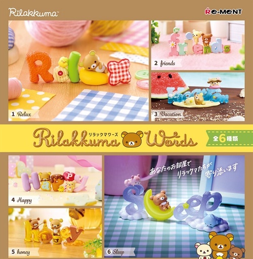 [4521121173214] [Re-Ment] RILAKKUMA Words 173214 Blind Box - 6pcs