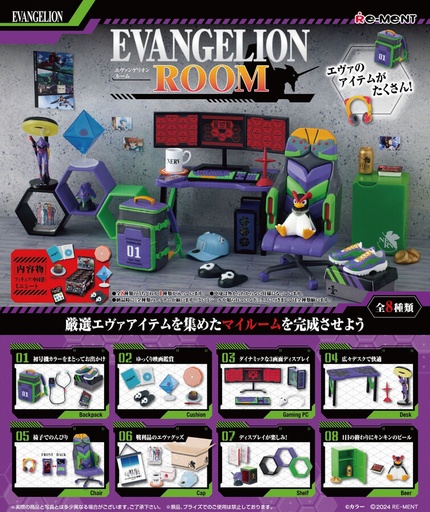 [4521121208213] [Re-Ment] EVANGELION Room 208213 Blind Box - 8pcs