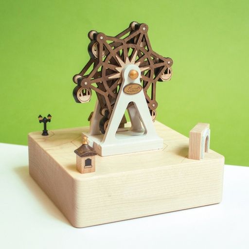 [4711717201333] Ferris Wheel Amusement Park - City Wooden Music Box