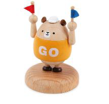 [4711717245450] Weightlifting Yellow Bear - Bobblehead