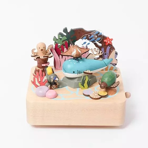 [4711717291532] Whale shark & Sea Friends - Swaying Music Box