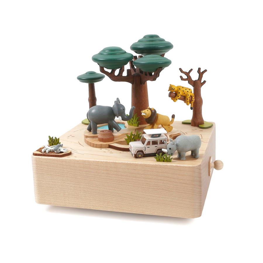 African Safari - City Wooden Music Box