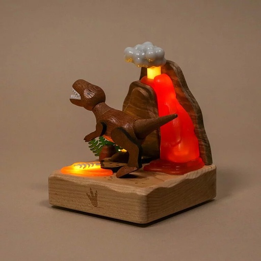 [4711717311698] T-Rex - Wooden Ambiance Light