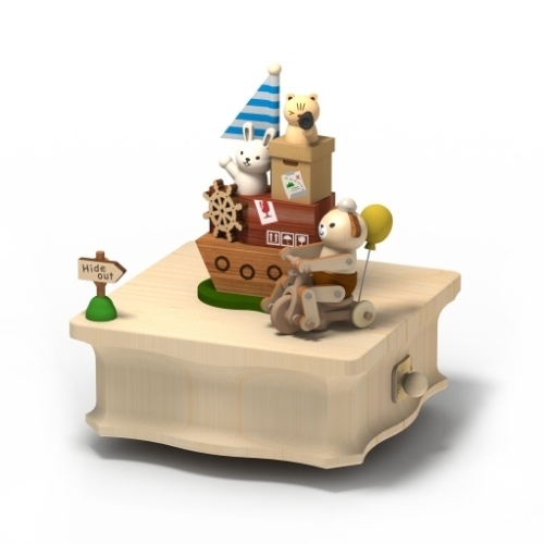 [4711717338800] Happy Playground - Exclusive Music Round & Round Music Box