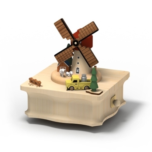 [4711717338817] Windmill Farm - Exclusive Music Round & Round Music Box