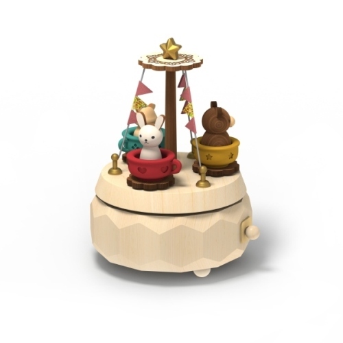[4711717338855] Rotating Coffee Cup - Exclusive Multi Rotate Music Box