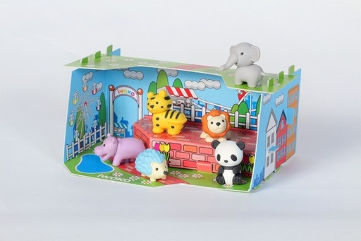 [4991685170071] Zoo Craft House Erasers (6 pcs/box)