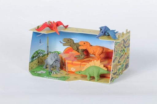 [4991685170095] Dinosaur Craft House Erasers (6 pcs/box)