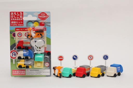 [4991685180032-LOOSE] Traffic Signs Erasers (1 blister pack)