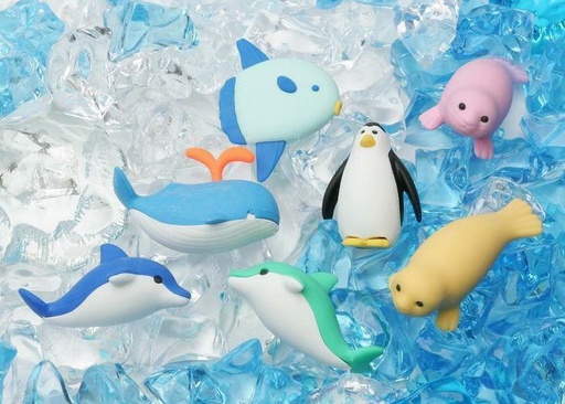 [4991685961136] Marine Animal Erasers (60 pcs/box)