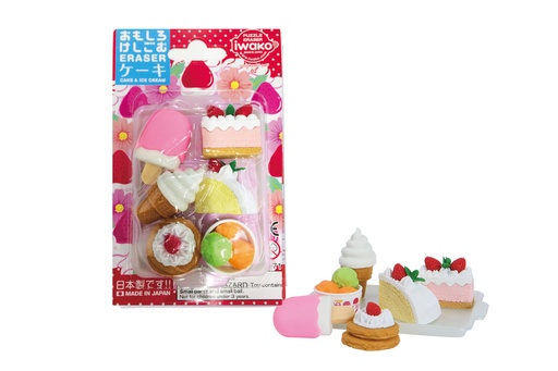 [4991685981011-LOOSE] Cake Erasers (1 blister pack)