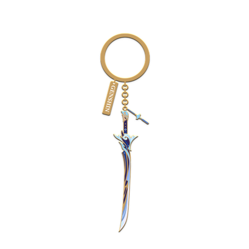[6975628246359] Epitome Invocation Weapon Metal Keychain - Haran Geppaku Futsu
