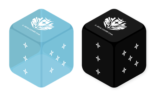 [4571696-554369] [hololive OFFICIAL CARD GAME] Official Dice - Light Blue & Black (2-piece set) - TCG Accessories